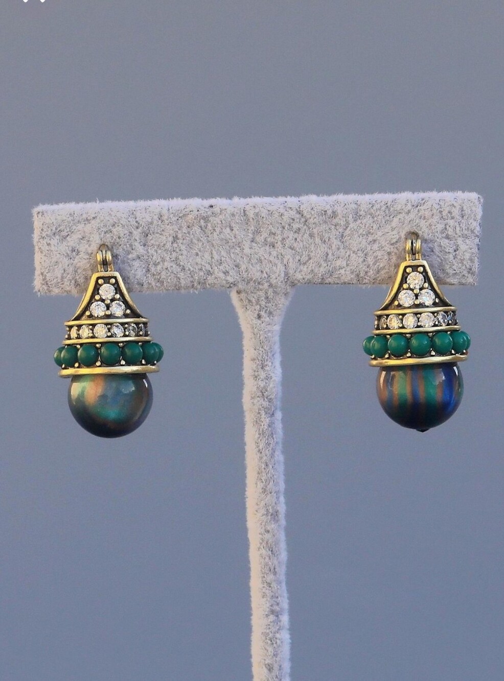 Turquoise and Multicolor Bead Drop Earrings - Women Jewelry